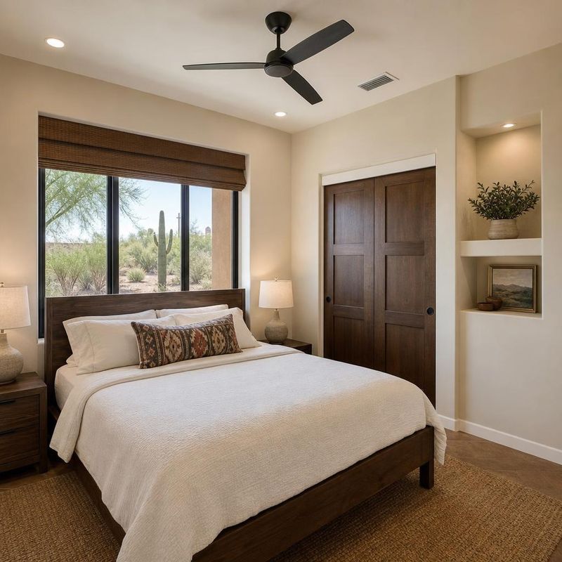 Calm casita bedroom
