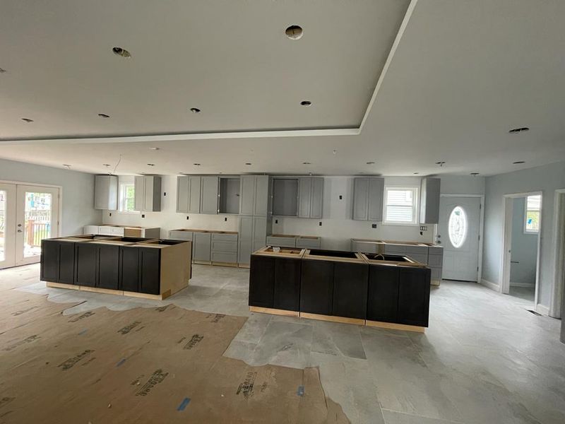 Kitchen cabinetry and rough in phase during construction